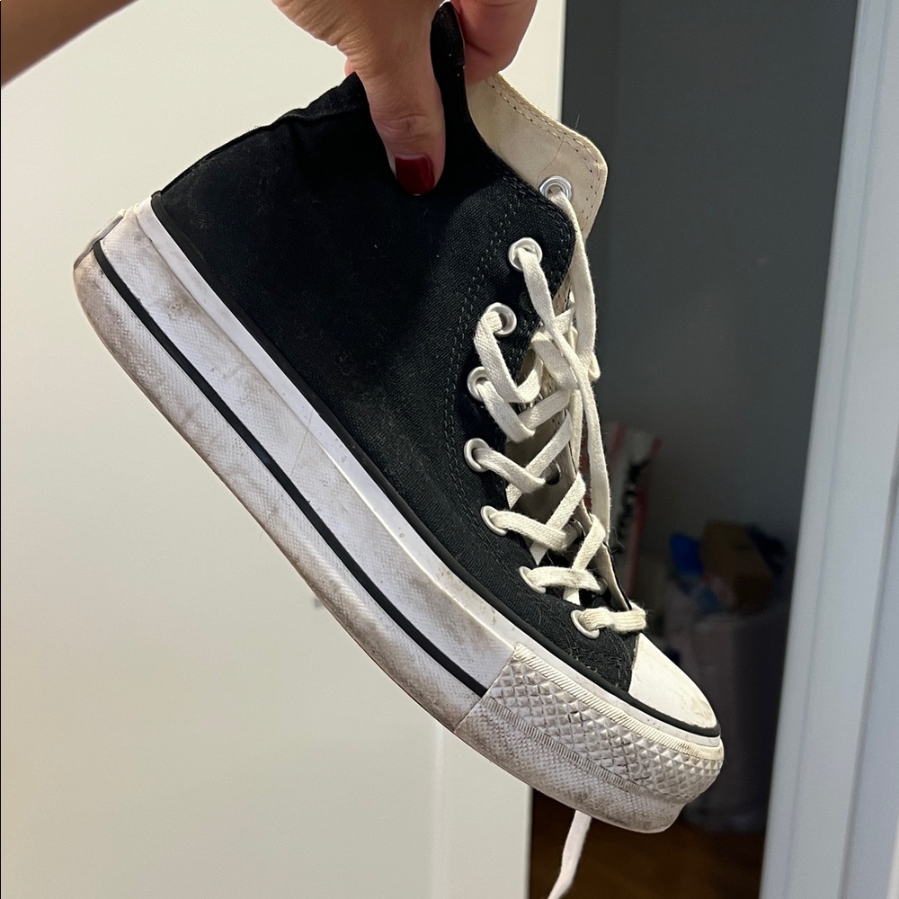 Platform Converse Black High-Tops